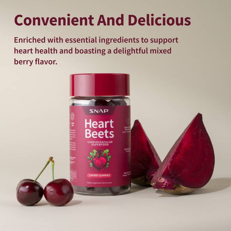 Snap Supplements Heart Beets Gummies Light Gray