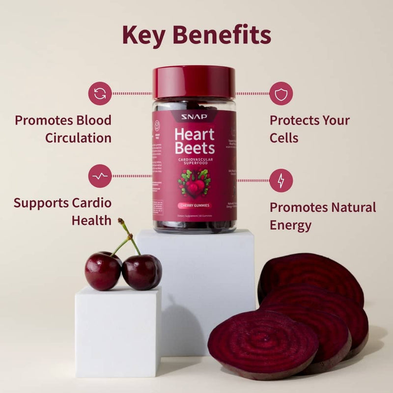 Snap Supplements Heart Beets Gummies Light Gray