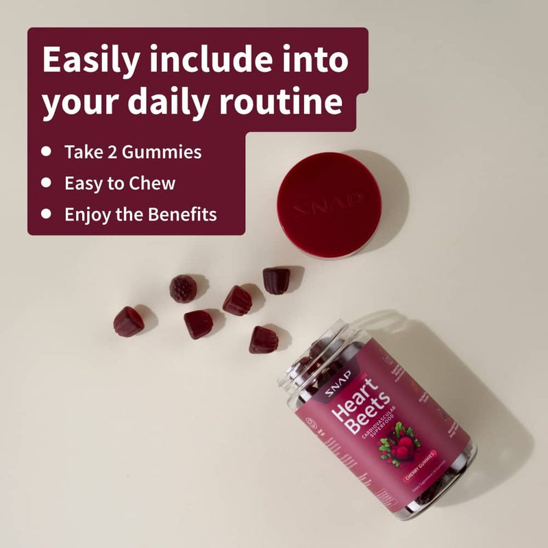 Snap Supplements Heart Beets Gummies Light Gray
