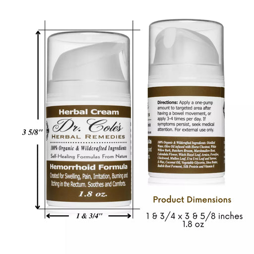COLEHERBALS LLC 02 - Dr. Cole's Organic Hemorrhoid Cream White Smoke