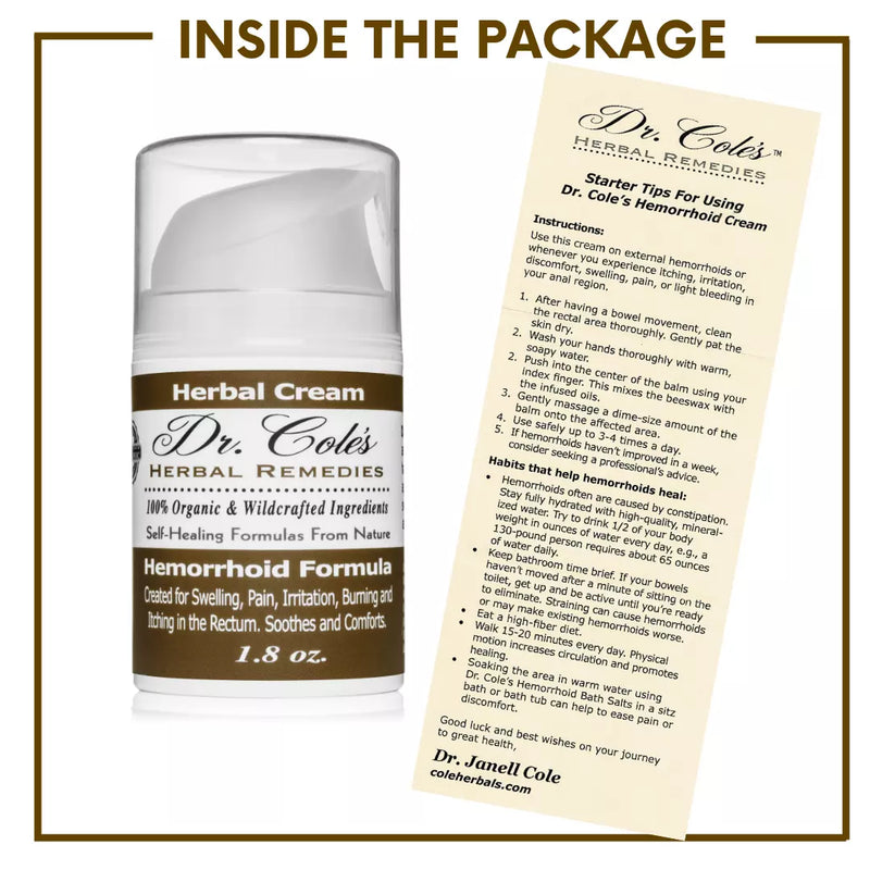 COLEHERBALS LLC 02 - Dr. Cole's Organic Hemorrhoid Cream White Smoke
