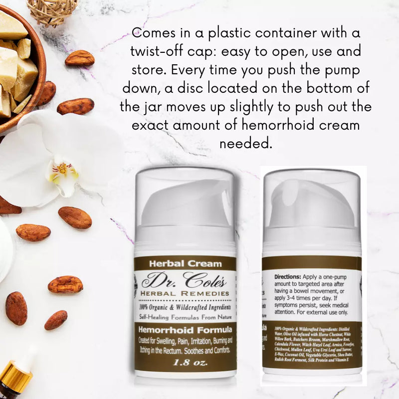 COLEHERBALS LLC 02 - Dr. Cole's Organic Hemorrhoid Cream White Smoke