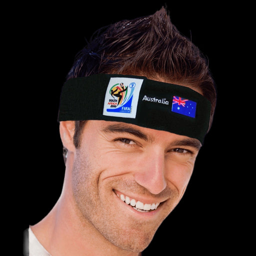 VIP Extensions Australia World Cup Soccer Headband - Vintage Collectible Official FIFA Licensed Hair Accessories Black BLACK / Australia