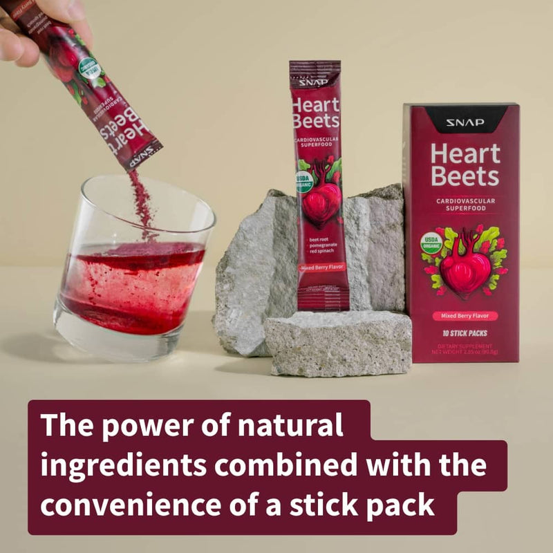 Snap Supplements Heart Beets Stick Packs Gray