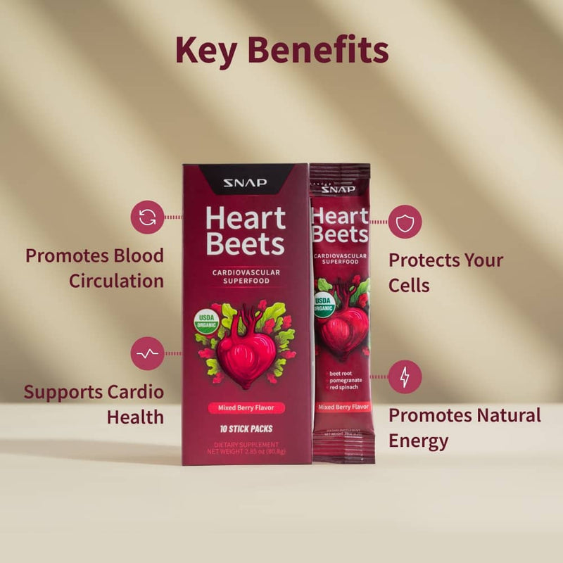 Snap Supplements Heart Beets Stick Packs Light Gray