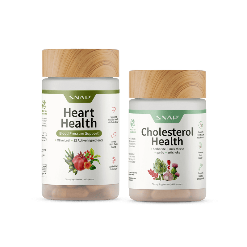 Snap Supplements Heart Health & Cholesterol Health Bundle White Smoke