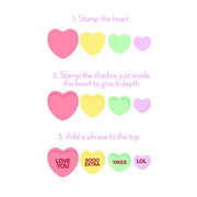 UberChic Beauty Candy Hearts Nail Art Kits & Accessories Pink