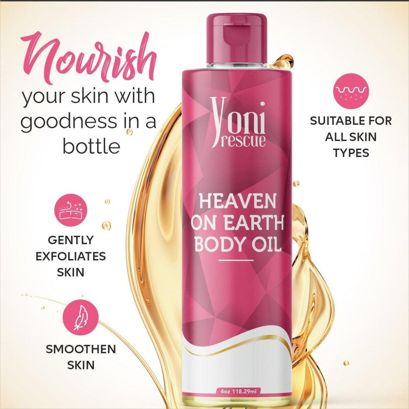 yoni rescue Heaven on Earth - Body Oil Body Oil White Smoke 4oz,8oz