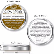 COLEHERBALS LLC Dr. Cole's Hemorrhoid Balm, Salts, and Constipation Balm Bundle White Smoke