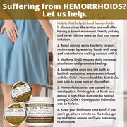 COLEHERBALS LLC Dr. Cole's Hemorrhoid Balm, Salts, and Constipation Balm Bundle Lavender