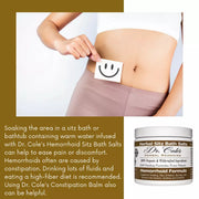 COLEHERBALS LLC Dr. Cole's Hemorrhoid Balm, Salts, and Constipation Balm Bundle White Smoke