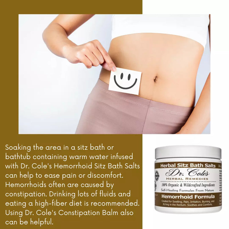 COLEHERBALS LLC Dr. Cole's Hemorrhoid Balm, Salts, and Constipation Balm Bundle White Smoke