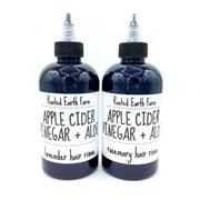 Rooted Earth Farm + Apothecary Herbal Aloe Vinegar Hair Rinse Hair + Nail Care White Smoke Rosemary,Lavender