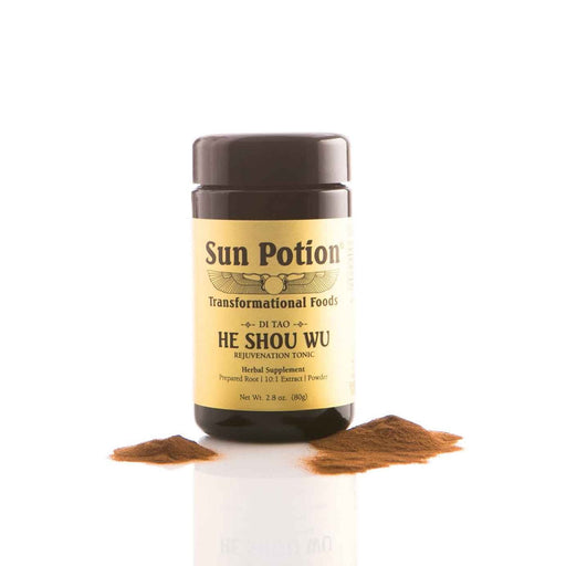 Sun Potion He Shou Wu (Wildcrafted) Adaptogen Dark Olive Green 80g Jar