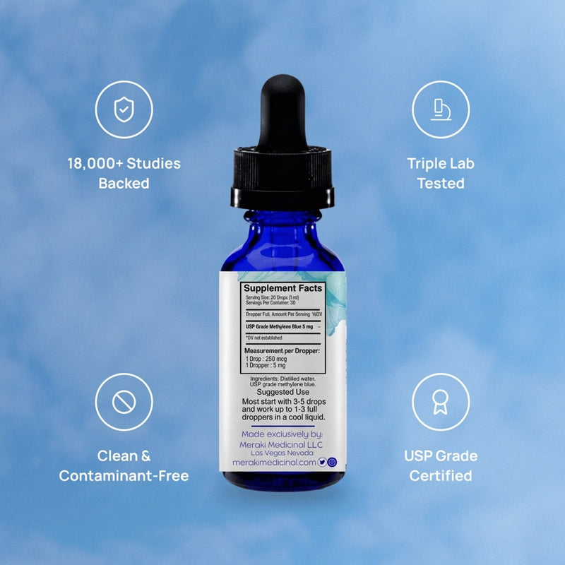 Meraki Medicinal Meraki Blu USP Grade Methylene Blue 150mg Cornflower Blue Buy 1,Buy 2,Buy 3