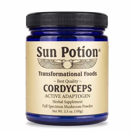 Sun Potion Cordyceps Mushroom Powder Adaptogen Bisque 100g Jar