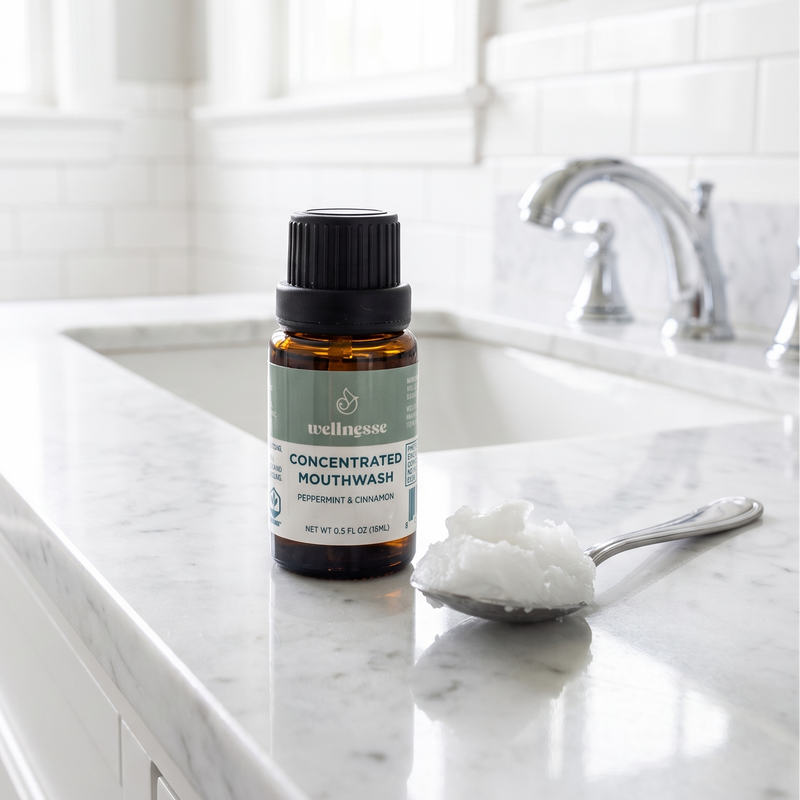 Wellnesse Toothpaste + Concentrated Mouthwash Set bundle Lavender