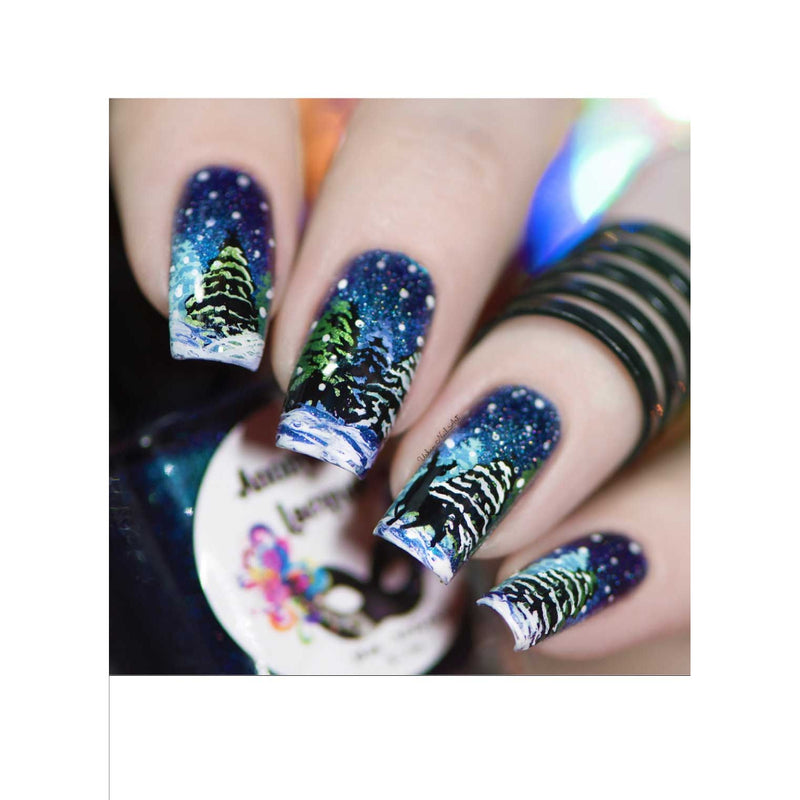 UberChic Beauty Holiday Jingle, (Christmas-03) Stamping Plate Gray