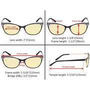 eyekeeper.com Hollow Design Blue Light Blocking Eyeglasses LX19025-BB60 Eyeglasses White Smoke Black / without magnification,Blue / without magnification,Red / without magnification