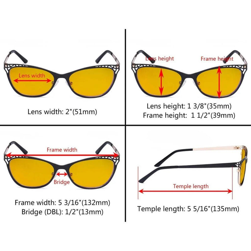 eyekeeper.com Hollow Design Blue Light Blocking Eyeglasses LX19025-BB90 Eyeglasses White Smoke Black / without magnification,Blue / without magnification,Red / without magnification