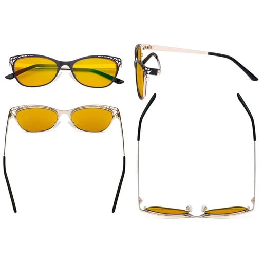 eyekeeper.com Hollow Design Blue Light Blocking Eyeglasses LX19025-BB90 Eyeglasses White Smoke Black / without magnification,Blue / without magnification,Red / without magnification