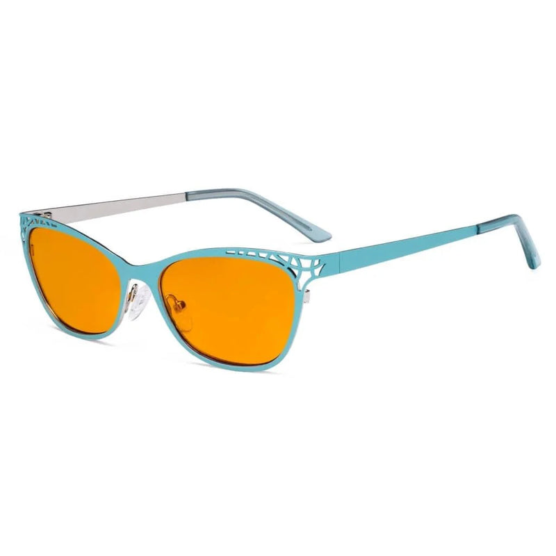 eyekeeper.com Hollow Design Blue Light Blocking Eyeglasses LX19025-BB98 Eyeglasses White Smoke Blue / without magnification
