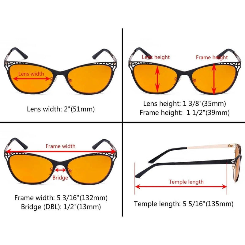 eyekeeper.com Hollow Design Blue Light Blocking Eyeglasses LX19025-BB98 Eyeglasses White Smoke Black / without magnification,Blue / without magnification,Red / without magnification
