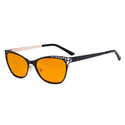 eyekeeper.com Hollow Design Blue Light Blocking Eyeglasses LX19025-BB98 Eyeglasses White Smoke Black / without magnification