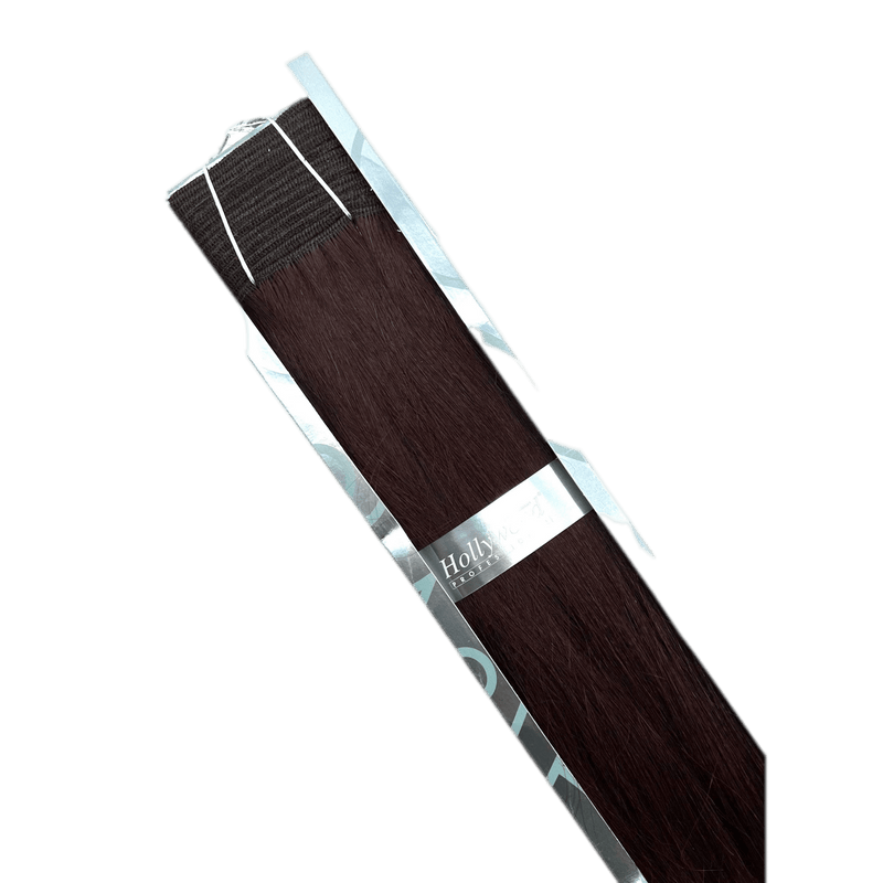 VIP Extensions Hollywood 100% Human Hair Pro Silky Weavings 12" Hair Extension Black Black Wine