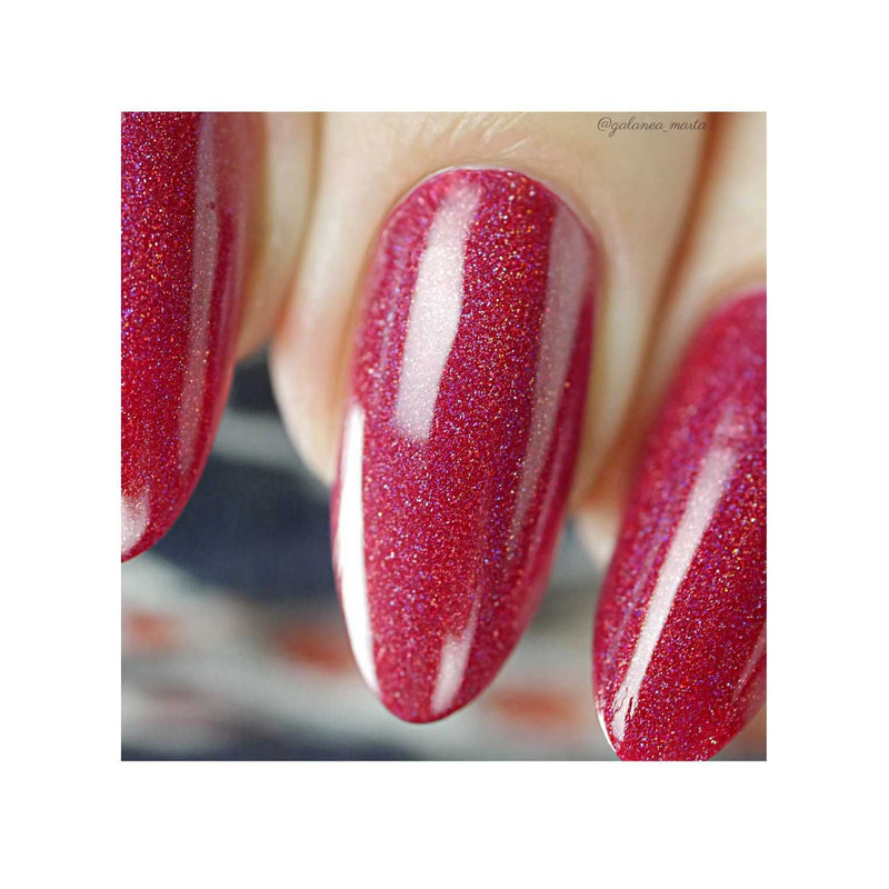 UberChic Beauty Holo Berry - Holographic Polish Regular Polish Maroon
