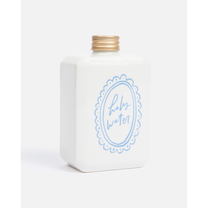 Be A Heart Ceramic Holy Water Bottle Reusable Water Bottle Lavender