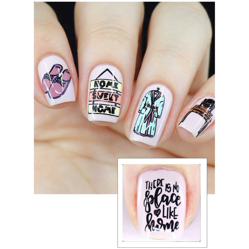 UberChic Beauty Home Sweet Home Stamping Plate Gray