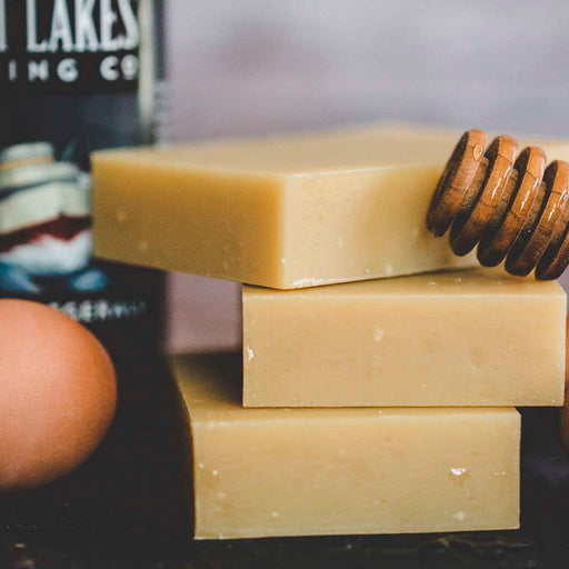 Chagrin Valley Soap & Salve Shampoo Bar: Honey Beer & Egg Shampoo Bar Rosy Brown Travel Size Bar 1.7 oz