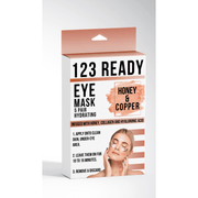 ZAQ Skin & Body 123 Ready HONEY & COPPER HYDRATING GEL EYE PATCHES Light Gray 5 Pair