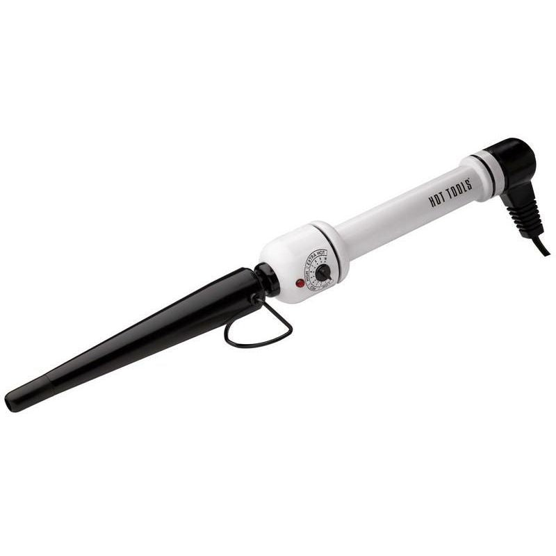 VIP Extensions Hot Tools Professional Nano Ceramic Tapered Curling Iron, 3/8"–3/4" Hair Tools White Smoke