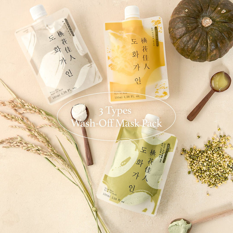 Coréelle House of Dohwa Wash Off Mask Pack Set (Rice+Pumpkin+Mungbean) Mask Bisque