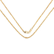 Bids.com 14K Yellow Gold 18inch 1.5mm Lite Rope Chain with Lobster Clasp Necklaces White Smoke Default Title