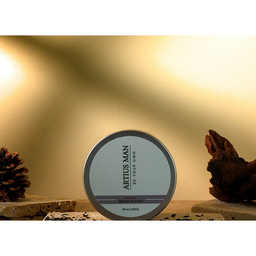 Artius Man Humidor Beard Butter – Cherry, Tobacco, and Oud Beard Conditioner (4 oz) Dark Khaki