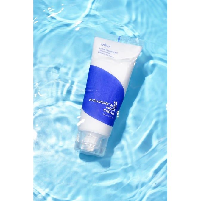AsiaBeautyMall Isntree Hyaluronic Acid Moist Cream Moisturizer Pale Turquoise