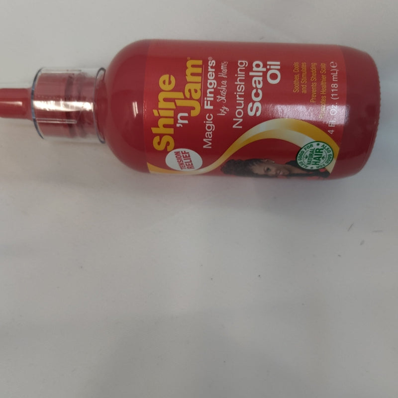 VIP Extensions Shine-N-Jam Magic Fingers Scalp Oil, 4 oz Hair Oil Dark Gray