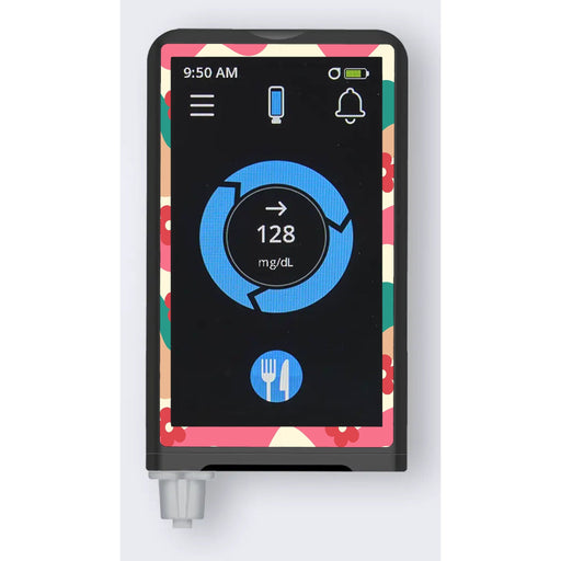 Peelz Retro Noel Sticker for the Beta Bionics iLet – Pump Peelz Peelz/Stickers Black Front Peelz