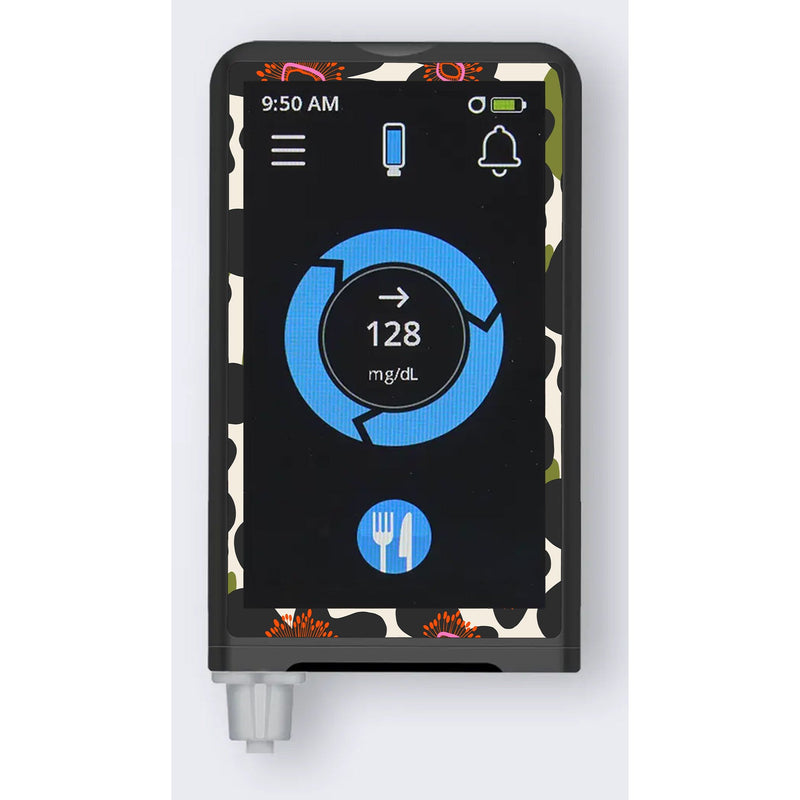 Peelz Petal Crush Sticker for the Beta Bionics iLet – Pump Peelz Peelz/Stickers Black Front Peelz