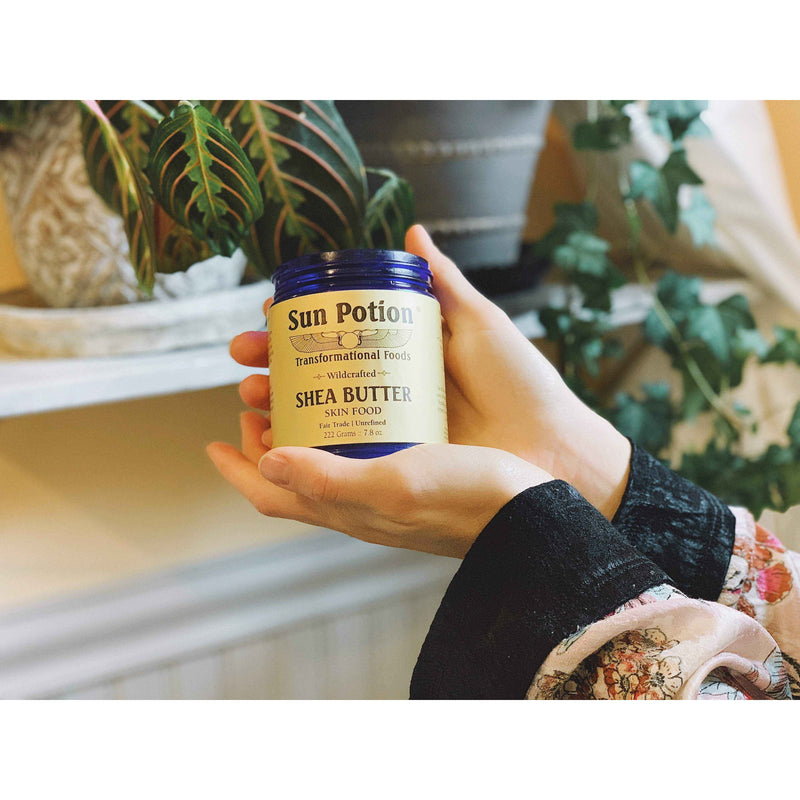 Sun Potion Shea Butter (Wildcrafted) Adaptogen Rosy Brown 222g Jar,Standard + Travel Pair