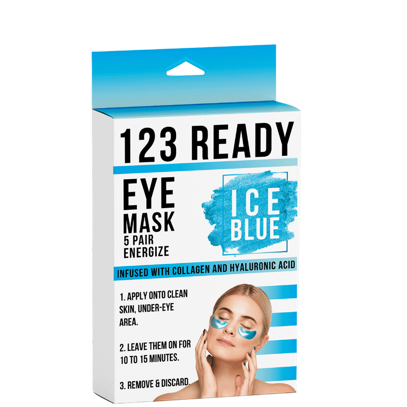 ZAQ Skin & Body 123 Ready ICE BLUE ENERGIZE GEL EYE PATCHES Lavender 1 Pair,5 Pair,9 Pair