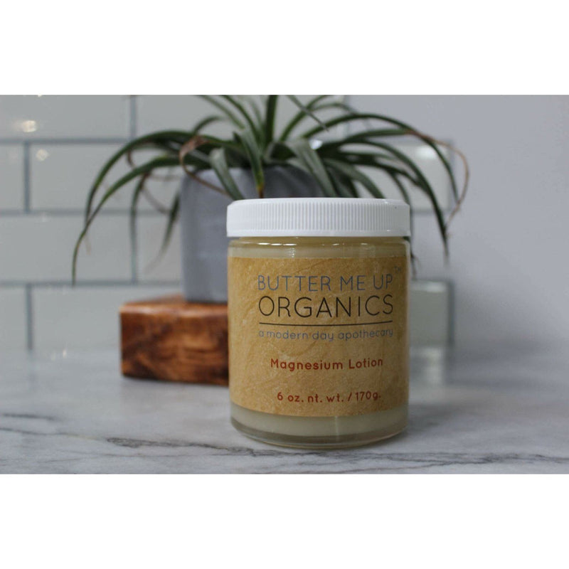 Butter Me Up Organics Organic Magnesium Lotion / Magnesium / Magnesium Cream / Magnesium Butter / Magnesium Body Butter / Magnesium Chloride / Magnesium Rub Balm Body Light Slate Gray 2 oz.,6 oz.