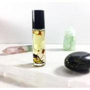 Butter Me Up Organics Essential Oil Blend with Crystals Frankincense and Palo Santo / Spirit Oil / Magic Oil Blend / Organic Meditation Blend / Spiritual Oil Body Beige
