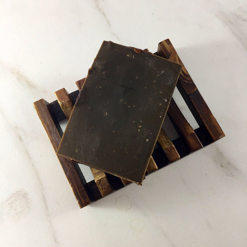 Butter Me Up Organics Shampoo Bar / Organic Shampoo Bar / Organic Chocolate Soap Hair Dark Slate Gray Shampoo Bar,Shampoo Bar + Stained Wood Bamboo Soap Dish