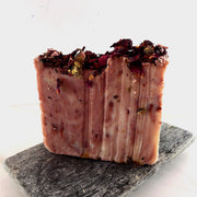 Butter Me Up Organics Rose Garden Organic Soap / Vegan Soap / Palm Free Soap, Gifts Sienna Rose Garden Soap,Rose Garden Soap + Stained Wood Bamboo Soap Dish