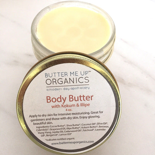 Butter Me Up Organics Organic Body Butter / Gardener's Hands / Gardner's Therapy / Elbow Lotion / Heel Lotion / Dry Skin / Dry Hands / Foot Lotion / Hydrating Body Light Gray