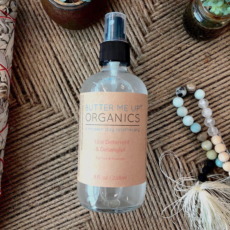 Butter Me Up Organics Lice Deterrent / Organic Detangler / Organic Lice Prevention Hair Dim Gray